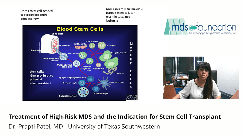 Treatment of High Risk MDS and the Indication for Stem Cell Transplant