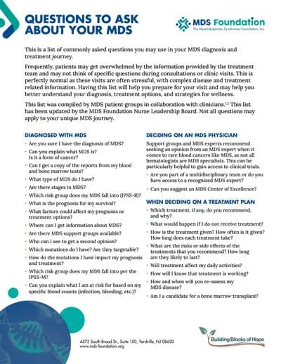 Questions To Ask Your Doctor